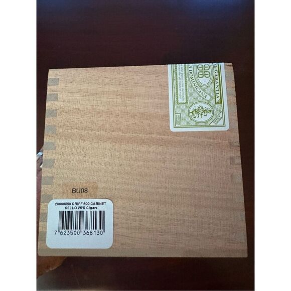 The Griffin's No. 500 Wooden Cigar Box, Empty, Sliding Lid, Great Condition - Picture 3 of 8